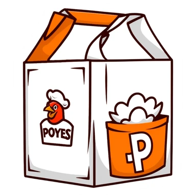 Popeyes 8-piece chicken box sticker