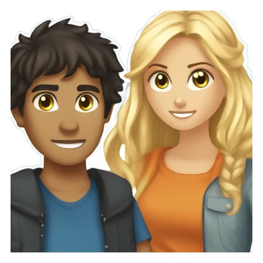 Percy Jackson and Annabeth  sticker