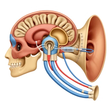 auditory system anatomy sticker