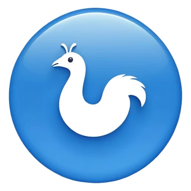 White tick in a blue circle  sticker