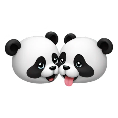 Panda giving kiss  sticker