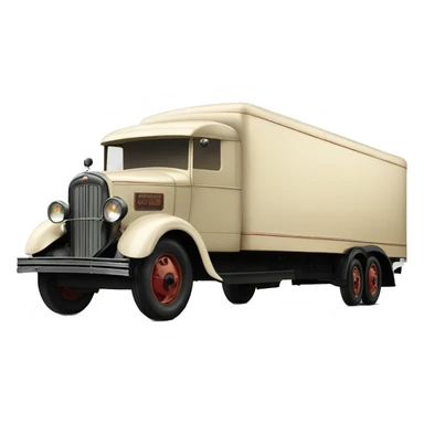 Art Deco Very long and tall 1933 moving truck  sticker