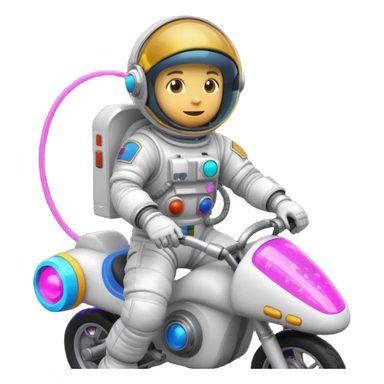 Astronaut ride arcade laser sticker