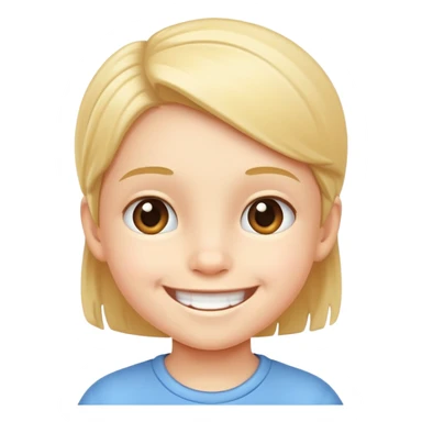 child walking with a smile, cheerful and active sticker