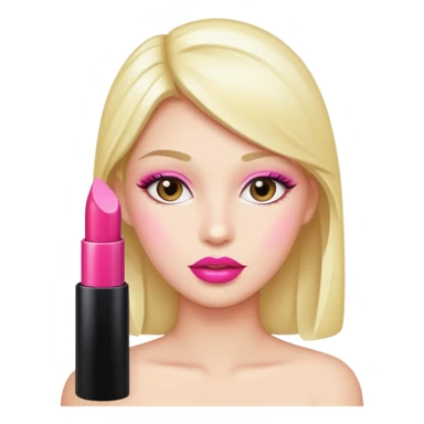 Pink lipstick sticker