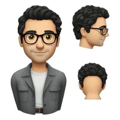 young oscar isaac with glasses, clean shaven sticker