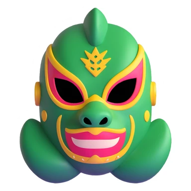 Louisiana themed luchador mask with alligator design and bayou elements sticker