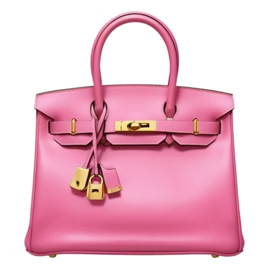 hermes birkin bubblegum pink bag gold hardware sticker