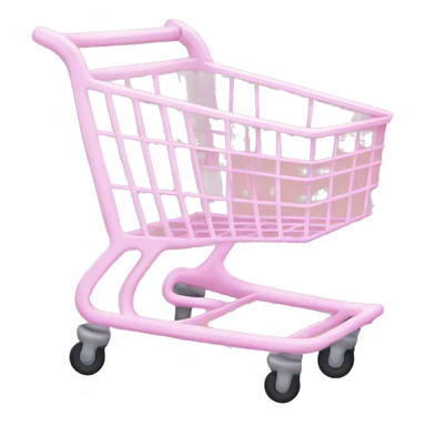 Pale pink shopping cart  sticker