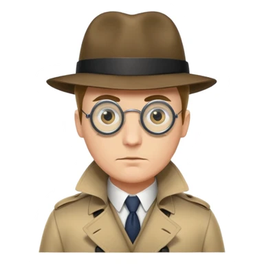 detective with a monocle eye sticker