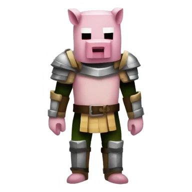 Mincraft piglin with armor sticker
