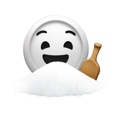 A happy face with a pile of salt  sticker