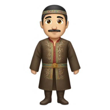 Azerbaijani man in traditional costume sticker