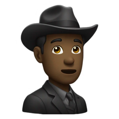 noir qui nage sticker