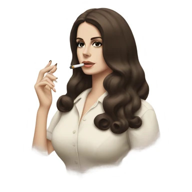 Lana Del Rey smoking sticker