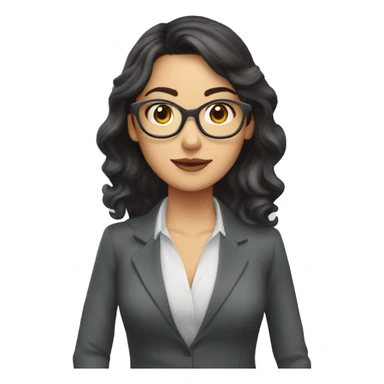 Profesora morena sin gafas con pizarra detrás sticker