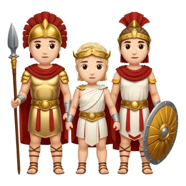 group of ancient trojan men and women sticker