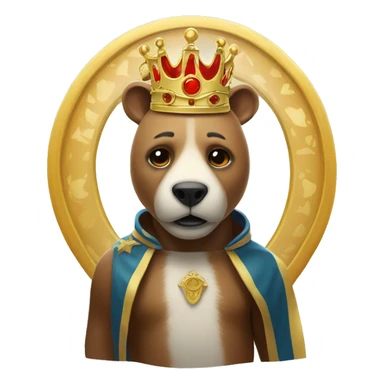 Osito con corona sticker