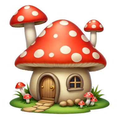 Mushroom house sticker