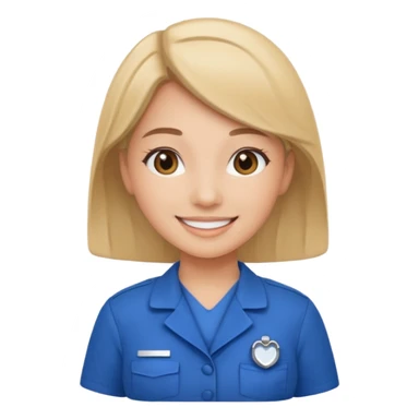 Care assistant my picture in blue uniform sticker