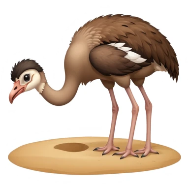 Ostrich with head in the sand sticker