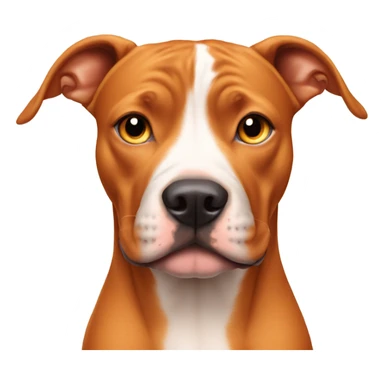 Completely Orange pitbull with blue eyes sticker
