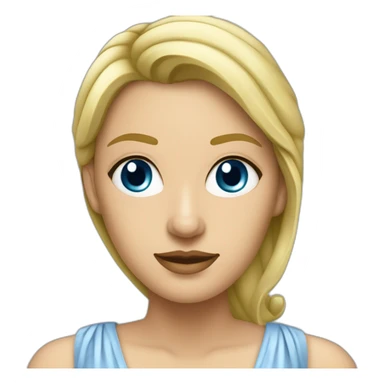 une femme blonde aux yeux bleus avec une robe d'avocate sticker