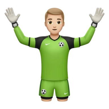 soccer goalkeeper with football boots arms out sticker