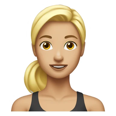 Blonde gym girl sticker
