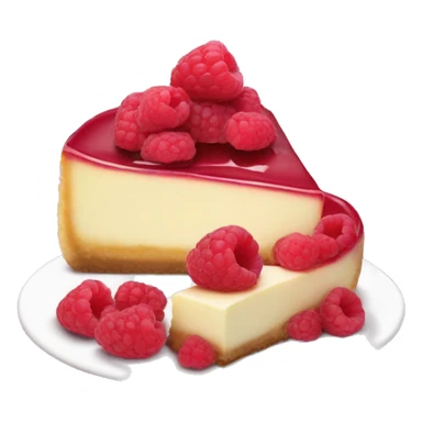 cheesecake with raspberries  sticker