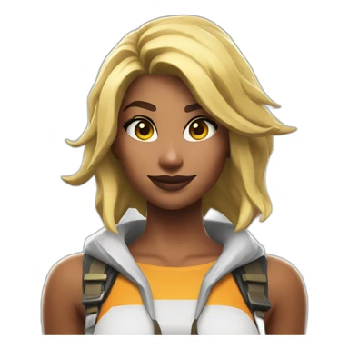Fortnite girl blonde Halloween sticker