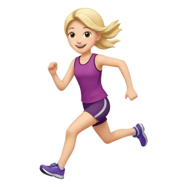 run behind girl sticker