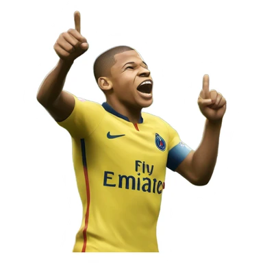 Kylian Mbappe celebrating sticker