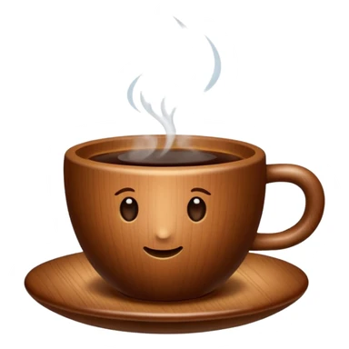 wood coffee cup  sticker