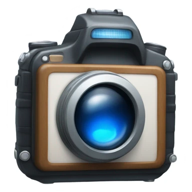 camera with blue flash  sticker