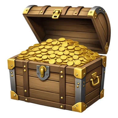 treasure chest with gold coins sticker