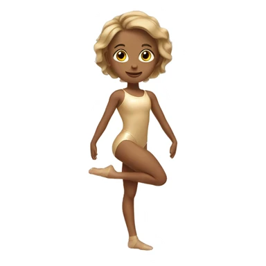 Tan gymnastics girl sticker