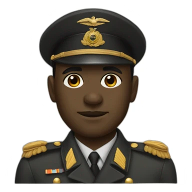 black man as a world war two german general sticker