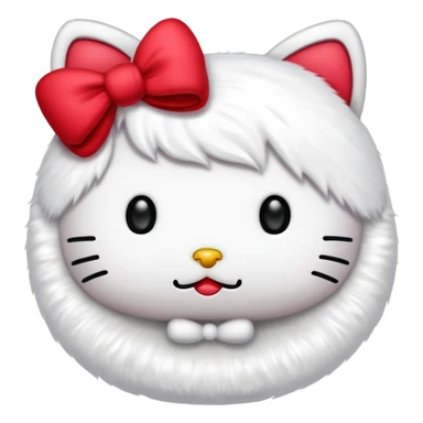 Fait un emoji comme hello kitty à la perfection en dessin normal sans 3d juste la tête  sticker