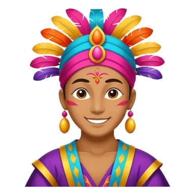 Uma pessoa zen  de carnaval fantasiado sticker