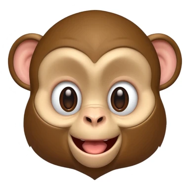 cute happy monkey sticker