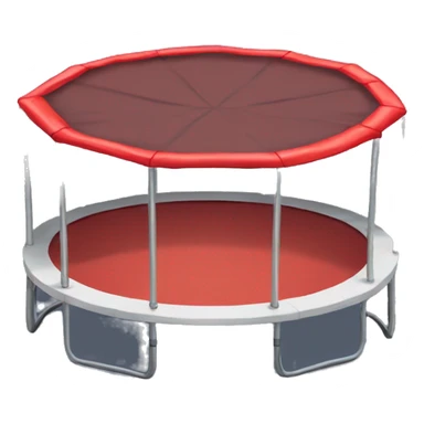 A red  trampoline with out A roof sticker