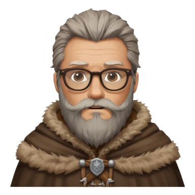 Glasses-Wearing wild viking büst sticker