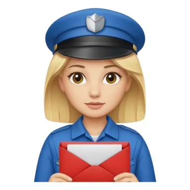 Blonde mail woman sticker