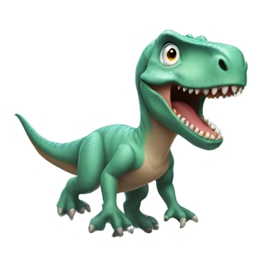 dino wearing white wig while surfing sticker