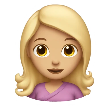Pregnant girl with blond hair  sticker