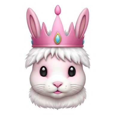 bunny with pink crown sticker