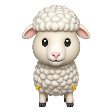 Sheep standing 3D emoji png sticker