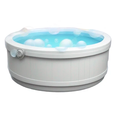 Rainbow jacuzzi overflowing with bubbles  sticker