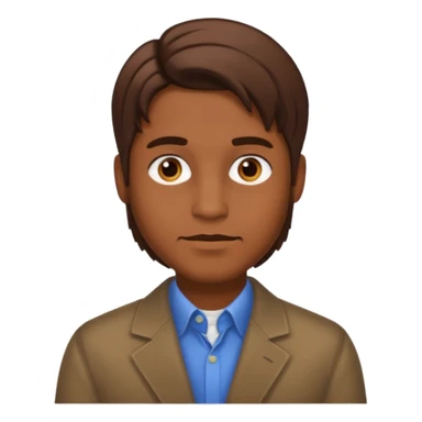 a man with brown Middle parting hairstyle sticker